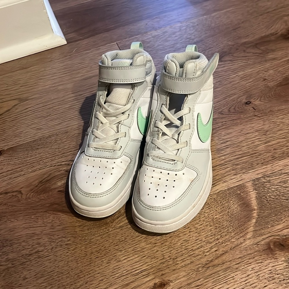 White and teal Nike tennis shoes!